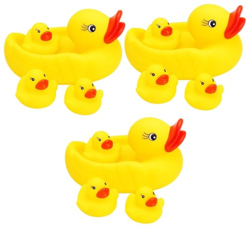 12 Pcs Baby Bath Toys, Squeaking and Floating Rubber Ducks, Sensory Toys, and Water Game Rubber Ducks, Ideal For Baby Bathing and Birthdays