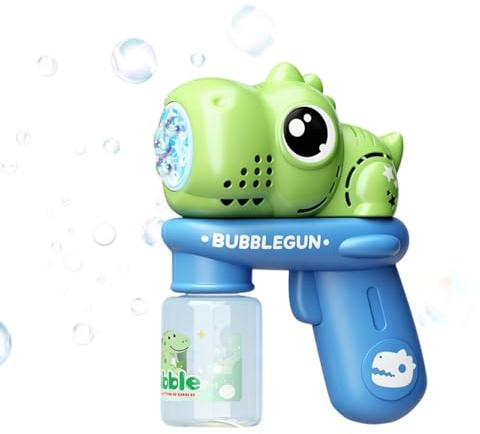 Automatisk Bubbelstav | Batteridriven Lysande Skumgenerator - Handhållen läcksäker dinosauriedesignad bubbelmaskinstav - För Barn 3-8 År Pojkar Vuxna Ungdom Utomhusfest Kväll Bröllop Gräsmatta Pool