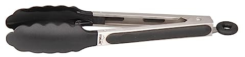 STONELINE® Kochzange 28 cm, Mehrzweckzange, Küchen- und Grillzange, Edelstahl, mit hitzebeständigen Enden
