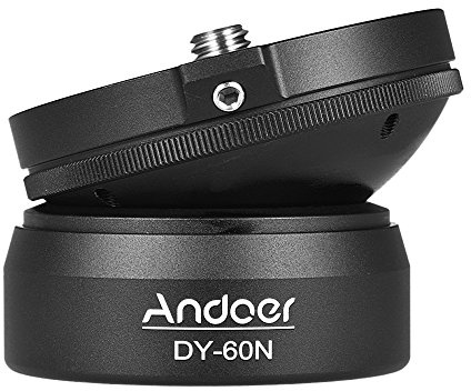 Andoer trépied leveler avec niveau à bulle pour canon nikon, sony dslr top 3/8 vis