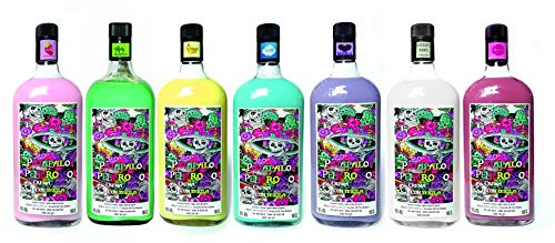 Patapalo Peligrosso Cremas con Tequila - CAJA COMBINADA 6 SABORES FRESA-NUBE-PLATANO-CHOCO BLANCO-MANGO-MORA- Botella 1L