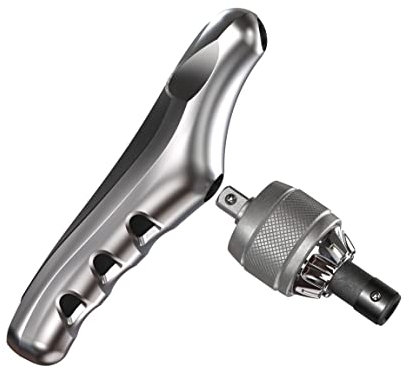 LABEAR 3 Adjustable Handle Positions, Multi-Purpose Ratcheting Screwdriver, Ergonomic Grip Handle, Mini Ratchet