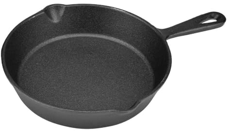 Padella in ghisa pre-stagionata, Pentola Utensili da Cucina con Manico per Interni ed Esterni, Adatta per, Fuoco, Barbecue, Forno, Vetroceramica e Gas, Cast Iron Skillet Senza Sostanze Tossiche(20cm)
