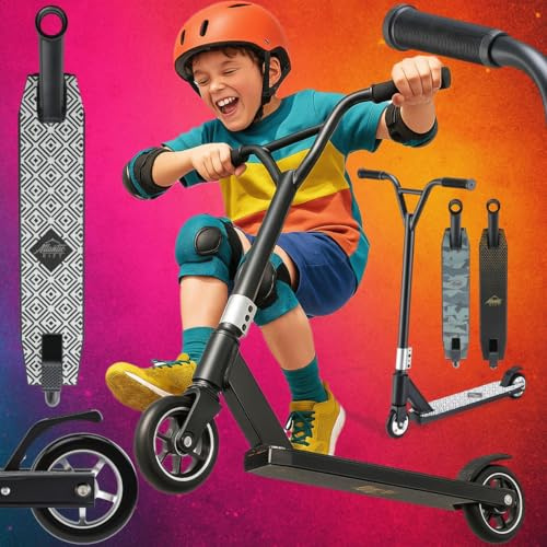 SPORTANA® Patinete Scooter Niños Grandes 100Kg Rodamientos Bolas ABEC 9 Patinetes Manillar en Y 360°