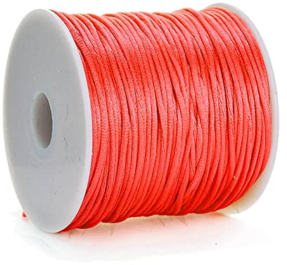 50 M/Rolle, 1 Mm, Baumwollkarte, Mehrfarbig, Knotenschnur, Nylonseil Für Schmuckherstellung, Zubehör, Diy, Geflochtenes Armband