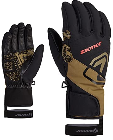 Ziener Herren Gauri Ski-Handschuhe/Wintersport | wasserdicht, atmungsaktiv, trendig, Walnut, 10,5