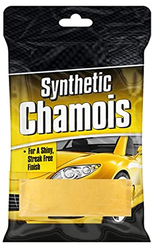 Zale Yardley Synthetic Chamois, Chamois Leathers for Cars, Car Drying Towel, Square Auto Cleaning Cloth, Fast Drying, High Absorbent, Shammy Leather for Car, Mirror, Window, Kitchen, Yellow