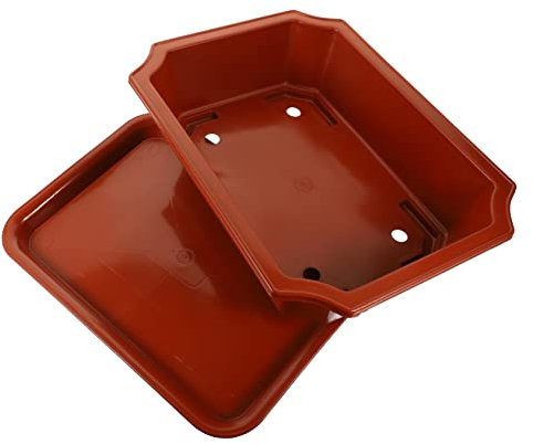 Yardwe Flowerpot Flower Container Pot Bonsai Pot for Plants Indoor Flower Planting Container Outdoor Decorations Garden Large Plant Container Oval Basin Plastic Potted Plant Office