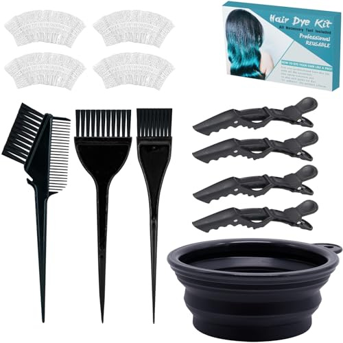 Xarchy 12 Pcs Professional Hair Bleach Kit Hair Coloring Products with Hair Dye Brush, Hair Color Bowl, Earmuffs, Hair Clips for Salon Hair Dye, Hair Color at Home, Hair Bleaching