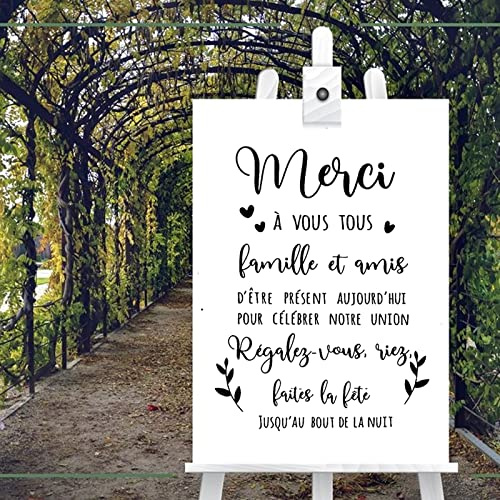 Bienvenue Mariage Autocollant, Plan De Table Personnalisé, Date De Nom, Conseil De Mariage Français Panneau, Pancarte Décoration Bohème