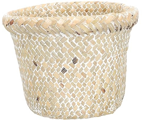 Cabilock Cubo De Basura Cesta Tejida Para Almacenamiento Cesta Tejida Para Basura Organizar Cocina