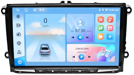 Android 13 Autoradio für VW Golf 5, Passat B6/B7, Touran & Skoda Fabia | 9-Zoll QLED Touchscreen | CarPlay & Android Auto | Bluetooth, WiFi, FM/AM | SWC | Quad-Core, 2GB RAM + 32GB ROM