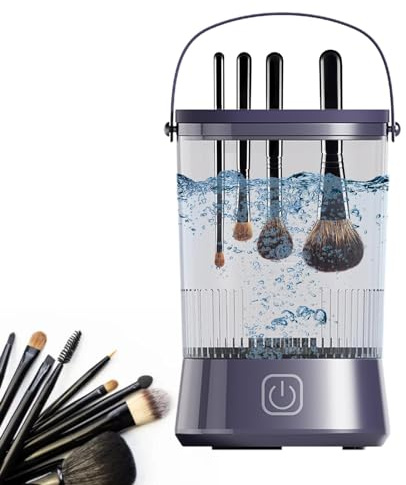ETUCYNG Makeupborste rengöringsmaskin – automatisk kosmetiska rengöringsmedel, sminkborste rengöringsverktyg för puff, makeupägg,