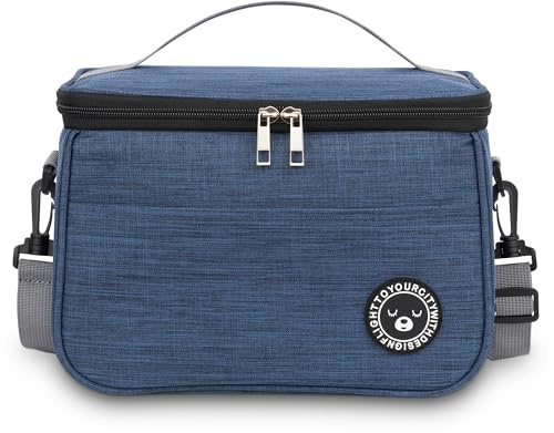 BALIGO Kühltasche Klein 6.4L / 9L, Lunchbox Tasche, Lunchtasche Isoliert | Faltbar Kleine Kühltasche, Tragbar Thermotasche mit Schulterriemen, Leichte Lunchbag für Arbeit Reisen Büro Picknick