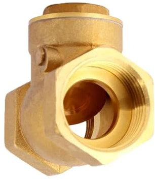 zlj6688 1/2 3/4 1 1-1/4 1-1/2 2 BSP Innengewinde Messing Rückschlagventil Einweg-Rückschlagventil for Wasser Hausgarten(1.25 BSP L-65mm 390g)