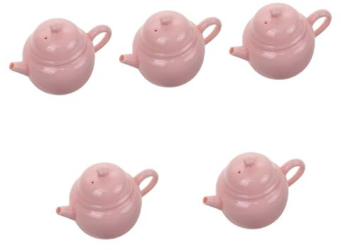 PRETYZOOM 5 Pièces Décoration De Service à Thé Théière En Porcelaine Petite Machine à Thé En Vrac Théière Kung Fu Chinois Petite Théière En Porcelaine Cafetière Bouilloire Rose Céramique
