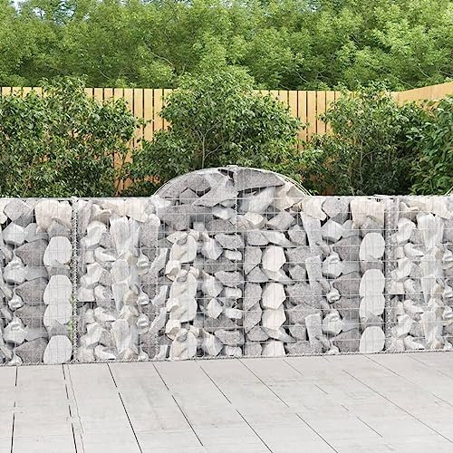 FUDUGEHMIOFWFJJ pflanzkübel XXL,pflanztopf groß Outdoor,Gabionen mit Hochbogen 4 STK. 200x30x100/120cm Verzinktes EisenGeeignet für Garten, Terrasse, Schlafzimmer, Wohnzimmer