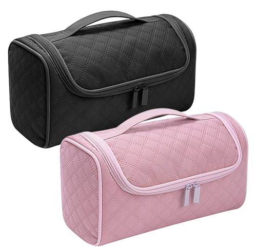 Hair Travel Bag, Curling Iron and Hair Dryer Travel Case with Hook, Portable Hair Bag, 12.2x5.5x16.89in Toiletry Bag, Hair Accessories Organizer for Hairdressing at Home