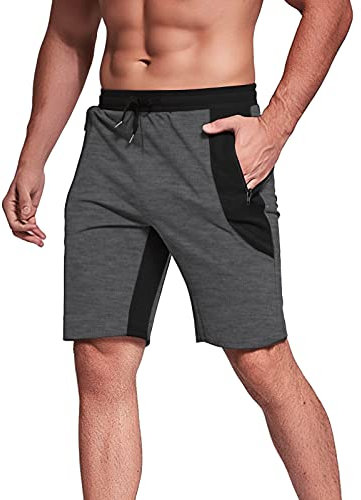 Generisch Sporthose Herren Kurz Shorts Herren Jogginghose Laufhose Herren Sport und Fitness Outdoor Einfache farblich passende Shorts mit Kordelzug Beachvolleyball Shorts Herren