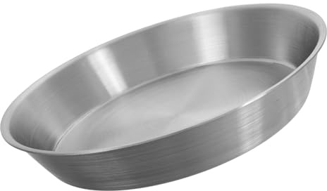 KOCKSHION Teglia Da Forno Rotonda Acciaio Inossidabile Antiaderente Perfetta Per Pizza Torte e Snack Utensile Versatile Per Cottura e Grigliate Design Pratico Per Rimozione Facile