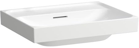 LAUFEN Meda Aufsatzwaschtisch, geschliffen, 600x460mm, ohne Hahnloch, mit Überlauf, H8161134001091, Farbe: Weiß