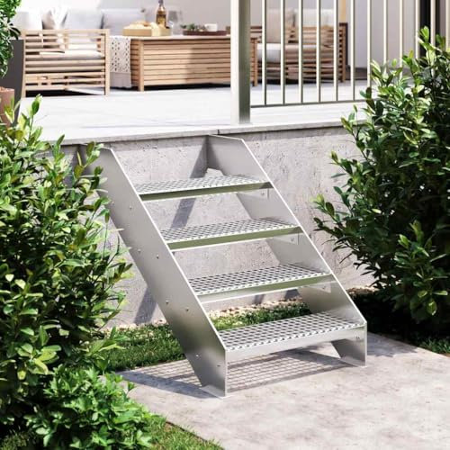 BOWEKAM Home & Garden-Gitterrost-Stufe 60x24x7cm Verzinkter Stahl Möbel Wahl