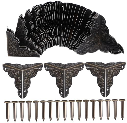 HOMSFOU 36stücke Vintage Eckenschutz Aus Teiliges Mit Antikem Design Für Möbel Einfache Montage Schützt Vor Kratzern Und Dellen Für Stilvolle Einrichtung