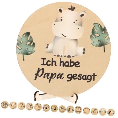 IMIKEYA Holz Meilensteinkarten Monats Wachstumsschilder Erinnerungskarten Holz Meilensteinblöcke Wachstum Meilensteinkarten