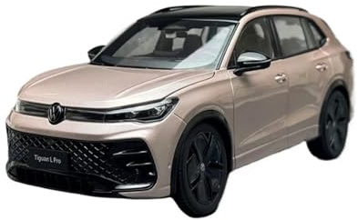 ZHRDWE Copie Fidèle l'Origine Modèle Réduit De Voiture Tout-Terrain Volkswagen Tiguan L Pro 2024 en Alliage À Grande Échelle (échelle 1:18) Maquette Voiture(Metallic)