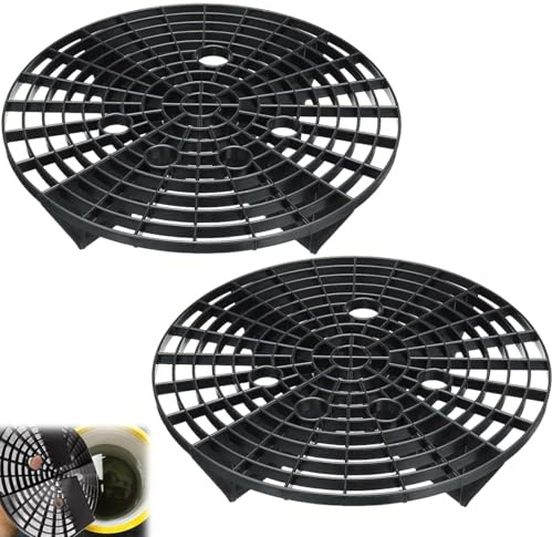 BNOYONERAS Car Wash Bucket Sand Filter Screen, 2pc Bucket Guards, Car Wash Bucket Insert for Dirt Bucket Car Wash Sponges, Wash Bucket Grit Trap, Stops Scratches On Paintwork, Black, 26cm