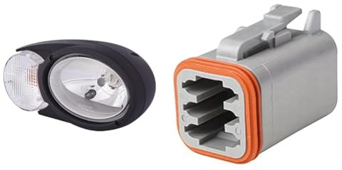 Hella 1EB 996 167-041 Halogen-Hauptscheinwerfer - Combi 120-12/24V + 8JA 201 022-831 Steckgehäuse - 6-polig - Menge: 1
