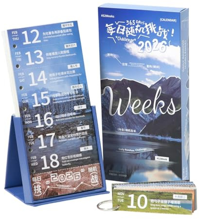 Calendario De Mesa 2026 - Agenda Semanal De Rasgado, Organizador De Y Motivacionales, Herramienta Para La Cuenta Regresiva Diaria, Accesorio De Escritorio Compacto C