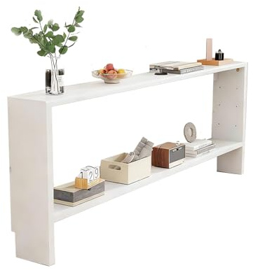 Consolle da Ingresso,Tavolo Console Stretto Dietro Divano,ripiano portaoggetti in legno massello per il retro del divano,fori per il passaggio dei cavi,ingombro ridotto,per ingresso,corridoio