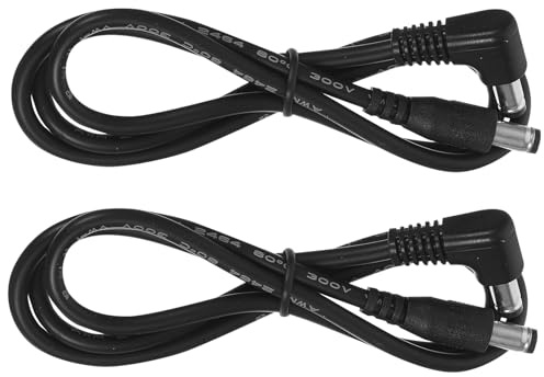 BESPORTBLE 2 Stück Stromkabel Netzkabel für Musikinstrumente 65cm Verlängerungskabel aus PVC und Metall Leicht und Temperaturbeständig Zubehör für Elektrische Musikinstrumente