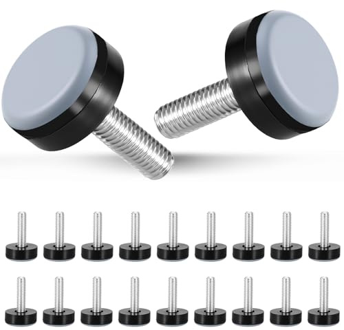 Zocipro 20 Stück Teflongleiter 20mm mit Gewinde M6 – PTFE Möbelgleiter für Stühle, Tische & Möbel – Bodengleiter für Harte Böden & Teppiche – rutschfest & Geräuschlos