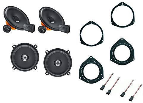 Superauto hi-fi DSK 165 dsk165.3 DCX 130 Altoparlanti 2 vie + Supporti casse Fiat Grande Punto Anteriore e Posteriore