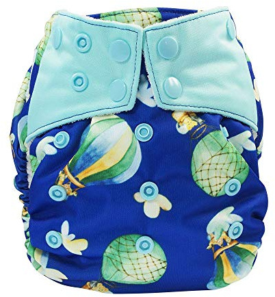 Blümchen All-in-One-Windel AIO Bambus SNAP (Ballon)