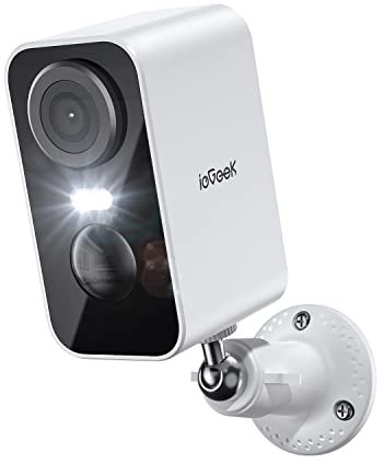 ieGeek 2K Caméra Surveillance WiFi Exterieure sans Fil Batterie, Vision Nocturne Couleur, AI & PIR Détection Mouvement, Extérieure/Intérieure, Audio Bidirectionnel, Étanche IP65