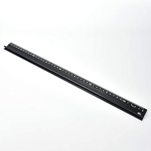 SEAFRONT Schwarzes Metalllineal Zum Schneiden von L-Typ-Aluminiumlegierungslineal Zur Längenmessung DIY-Werkzeug (L-Typ 45 cm)