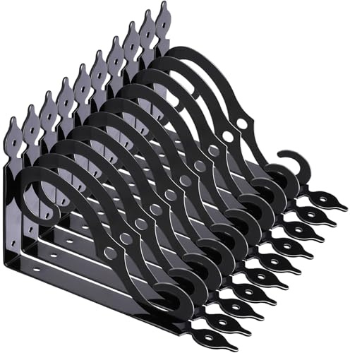 Tivcck dekorative Regalhalterungen (18 cm), 10 Stück, dekorative Regalhalterungen, 18 cm, Wandmontage, L-Form, robuste Regalhalterungen für Regale