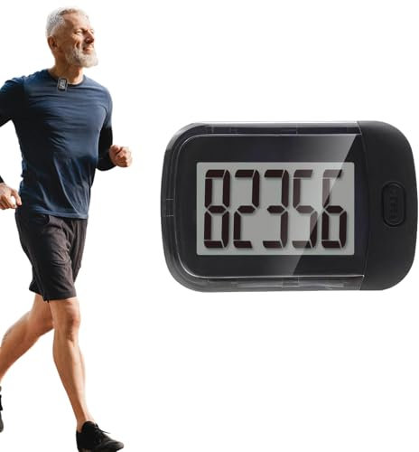Step Counter Pedometer for Walking,Step Tracker Accurate Counting Pedometer with Frosted Waist Clip Lanyard,Large Screen Led Digital Display,Compact and Portable,Pedometers Step Monitor for Men Women