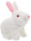Toddmomy Interactive Electric Plush Bunny Toy with Light-up Eyes Automatic Walking Feature Realistic Faux Rabbit Stuffed Animal for Boy Girl for Young Animal Lovers