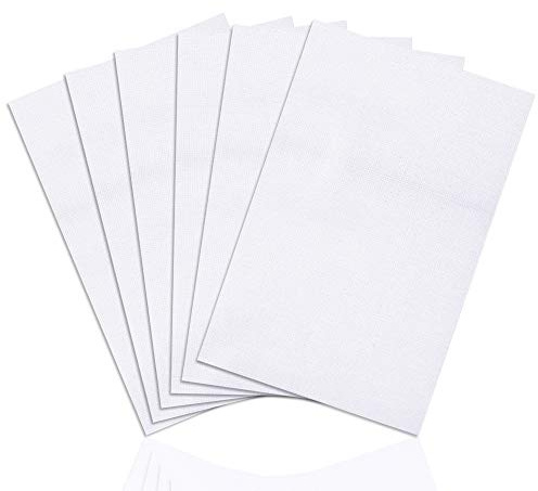 SourceTon, 6 tessuti per punto croce in tela Aida, per cucito, 11 ct, colore bianco, 30,5 x 46 cm