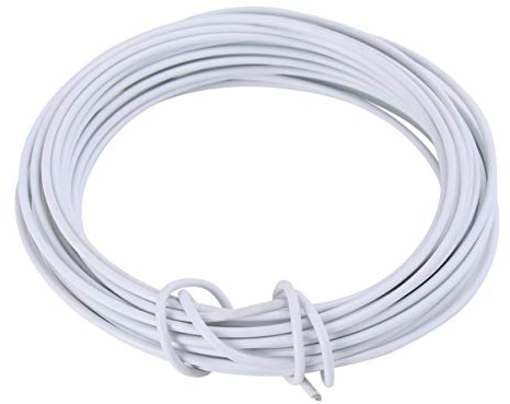 Yardwe Gartendraht Blumendraht Rankdraht Pflanzendraht Bindedraht Kletterhilfe Wickeldraht Halt Rankhilfe für Garten Pflanzen 10 meter x 2,5mm Weiß