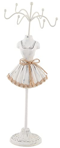 Jenngaoo Kleid Puppe Schmuckständer, Kleiderständer Schmuckbaum, Halskette Ohrringe Ringe Armband Aufbewahrungshalter mit Abnehmbarer Halterung Mode Dekoration (#3)