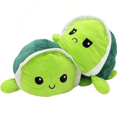 KUNSTIFY XXL Schildkröte Kuscheltier Plüschtier für Mädchen Jungen Frauen Kinder um Laune auszudrücken Geschenk für Freundin 40cm (XXL Schildkröte Grün)