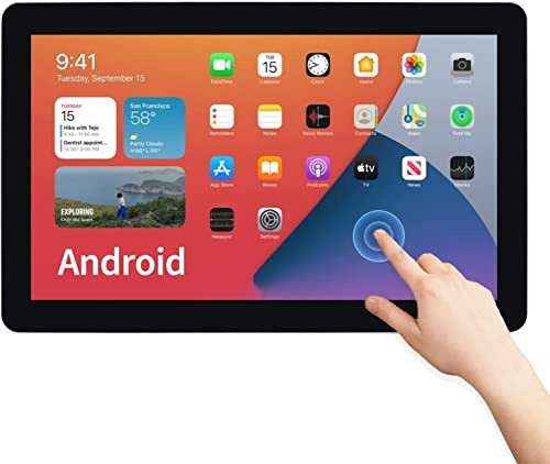 TouchWo 17.3 inch Android Touchscreen Industrial PC, 16:9 FHD 1080P, WiFi and Built-in Speakers, RK3568 4GB RAM & 32GB ROM, Smart Board for Classroom, Meeting & Game