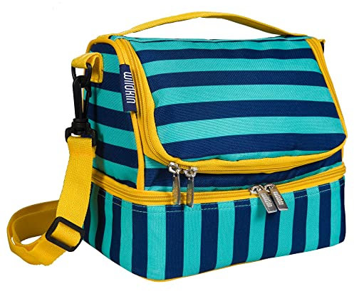 Wildkin Lonchera aislada de dos compartimentos para niños y niñas, solución perfecta para empacar aperitivos fríos o calientes para la escuela y los viajes de los niños, ideal para bolsa de almuerzo