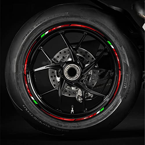 Felgenband Vorderer Hinterer Rahmenaufkleber Radnabe Reflektierende Felgenaufkleber Für DUCATI MULTISTRADA 620 950 1000 1200 1260 V4 V2 EVO(Color:B)