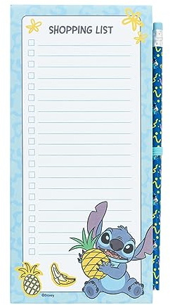 Grupo Erik Disney Stitch Notizblock Klein Einkaufsliste | Magnetisch Kühlschrank - Notizzettel To Do Liste Block